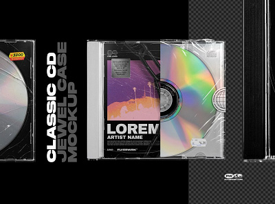 Classic CD Jewel Case Mockup 90s artist branding case case mockup case mockups cd cd jewel classic classic cd design mock up mockup mockup set mockups music printing realistic storage template