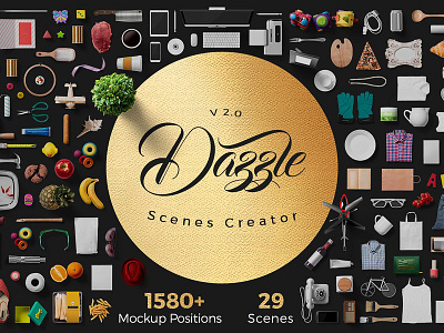 Dazzle - Scene Creator Bundle branding branding scene corporate branding mock up mock ups mockup mockup5 mockups scene builder scene creator scene creator bundle scene generator