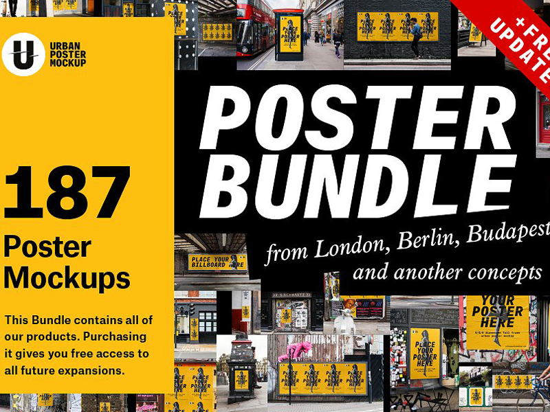 Download Urban Poster Mockup Bundle by Mockup5 on Dribbble