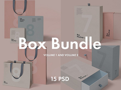 Box and Bag Mockup Bundle 15psd bag box box bundle box mockup box packaging boxes branding bundle mock up mockup psd shopping bag