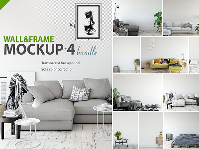 Wall & Frames Mockup - Bundle Vol 4 bundle creative mockup frame mock up frames mockup frames mockup bundle mock up template mockup mockup template poster mockup wall mock up wall mockup wall mockup bundle