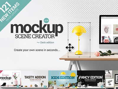 Mockup Scene Creator - Desk edition branding custom desk edition desk scene creator frame generator header image mockup mockup scene creator mockups poster frames scene