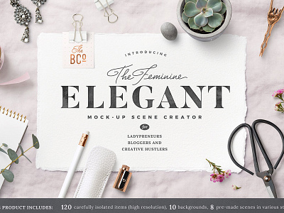 The Elegant Mock-Up Scene Creator creator elegant feminine generator mock up mock up scene creator mockup rose gold scene scene creator styled stock stylish