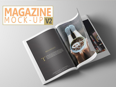 Magazine Mock-Up V2 a4 magazine book brochure clean magazine magazine magazine mockup psd reflection shadow smart object studio magazine