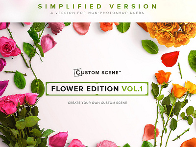 Simplified - Flower Ed. Vol. 1 botanica custom scene floral flower isolated objects leaf leaves natural nature orange rose scene generator