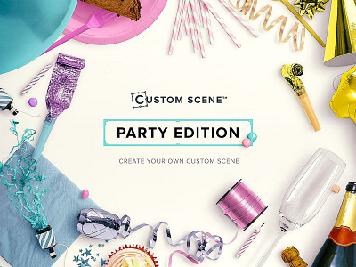 Party Edition Custom Scene Cover anniversary celebrate celebration custom scene event lay flat mockup party party edition party mockup scene generator