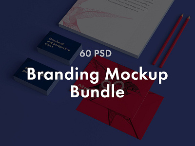 60psd Branding Mockup Bundle branding branding mockup bundle business card corporate corporate identity layered letter mockup paper paper folder pencil stationary