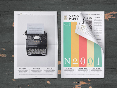 Newspaper Mock Up Designs Themes Templates And Downloadable Graphic Elements On Dribbble