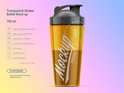 Download Transparent Shaker Bottle Mock Up By Mockup5 On Dribbble