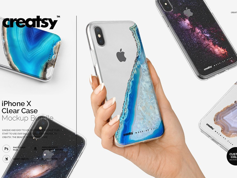 Download iPhone X Clear Case Mockup Bundle by Mockup5 on Dribbble