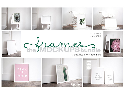 Download Frame Mockup Bundle Designs Themes Templates And Downloadable Graphic Elements On Dribbble PSD Mockup Templates