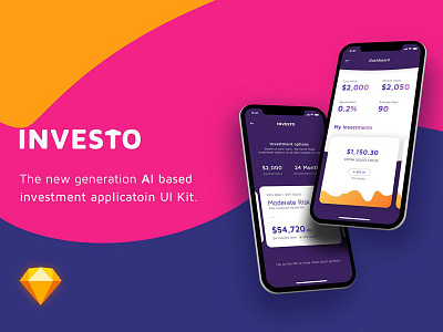 Investo UI Kit app application download ui kit invest investment investo investo ui kit mobile app sketch app ui kit ui8