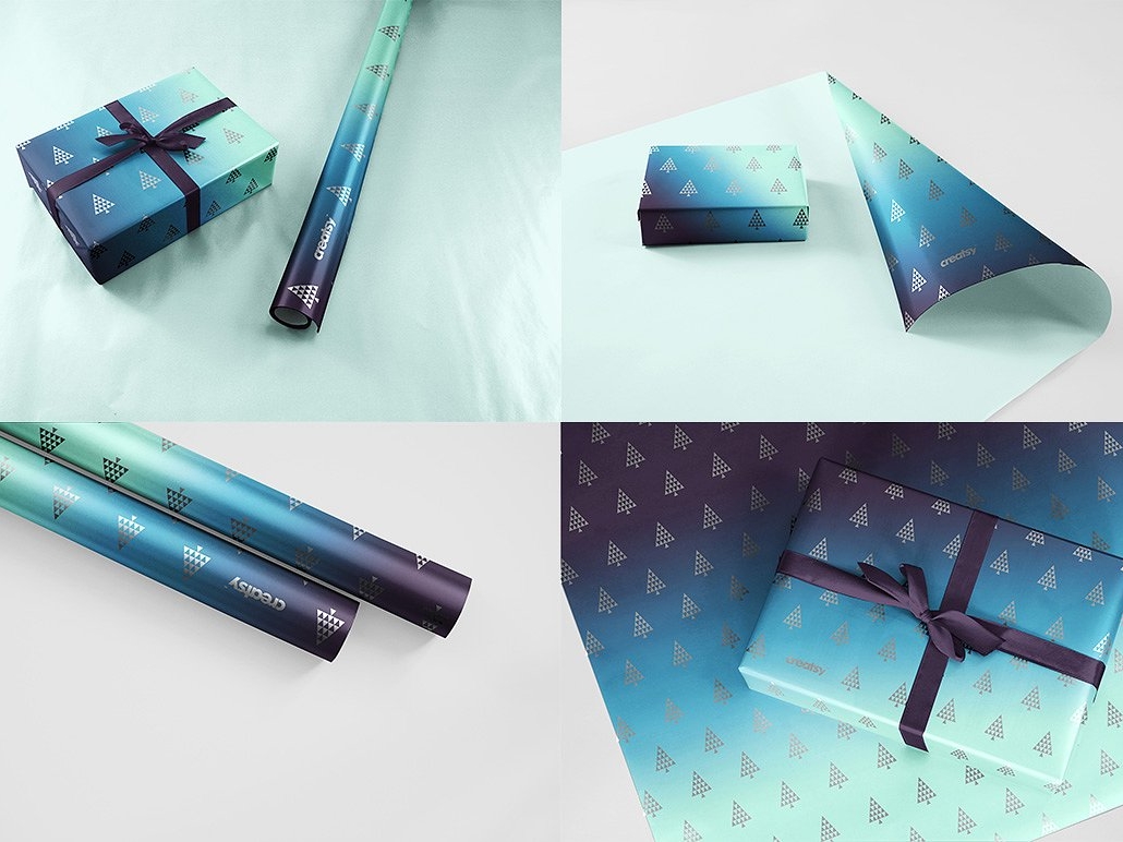 Download Gift Wrapping Paper Mockup Set by Mockup5 on Dribbble