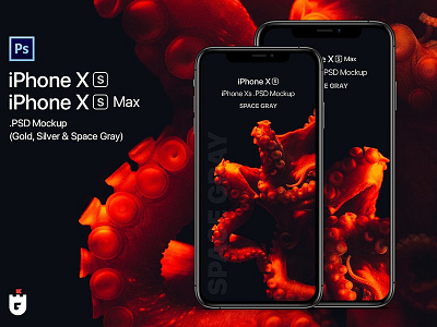 iPhone Xs & Xs Max PSD Mockups apple gold ios iphone iphone max mockup iphone mockup iphone mockups iphone xs iphone xs max iphone xs mockup iphone xs mockups max mobile mock up mockup mockups presentation psd mockups silver xs