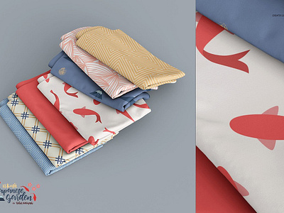 Download Fabric Stack Mockup Set By Mockup5 On Dribbble