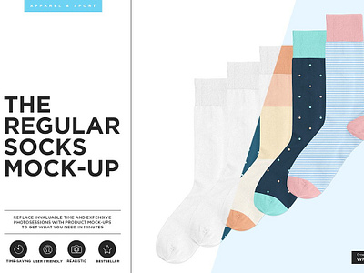 Download The Regular Socks Mock Up By Mockup5 On Dribbble