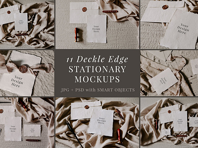 Deckle Edge Stationary Mockup Bundle branding bundle calligraphy deckle deckle edge mockup deckle edge mockups deckle edge stationary edge hand lettering mock up mockup mockup bundle mockup set mockups psd scene creator stationery stationery mockup stationery mockups template