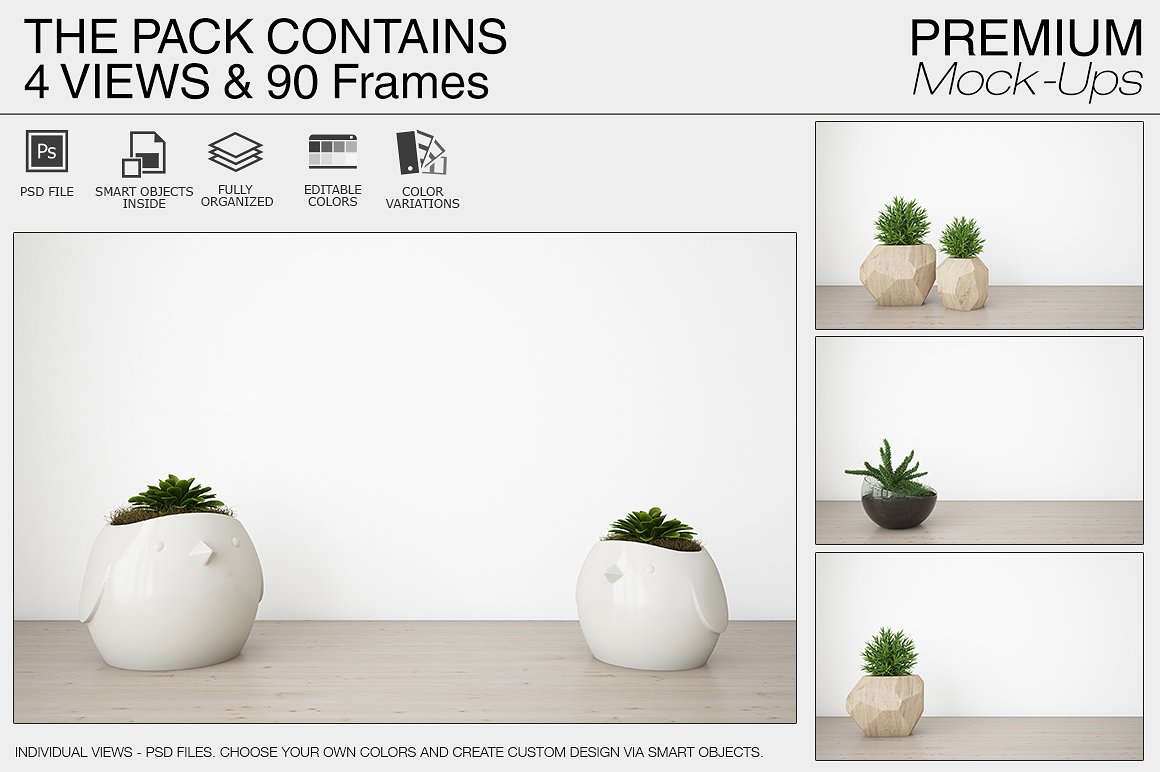 Download Wall & Frames Mockup - Plants by Mockup5 on Dribbble