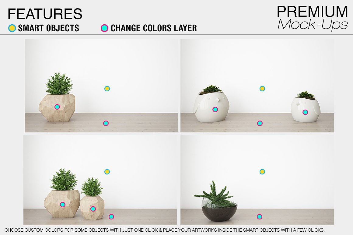 Download Wall & Frames Mockup - Plants by Mockup5 on Dribbble