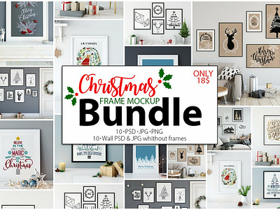 Christmas Frame Mockup Bundle branding christmas christmas frame mockup christmas frame mockups christmas mockup christmas mockups design frame frame mockup frame mockups mock up mockup mockup set mockups presentation psd scene creator scene generator template