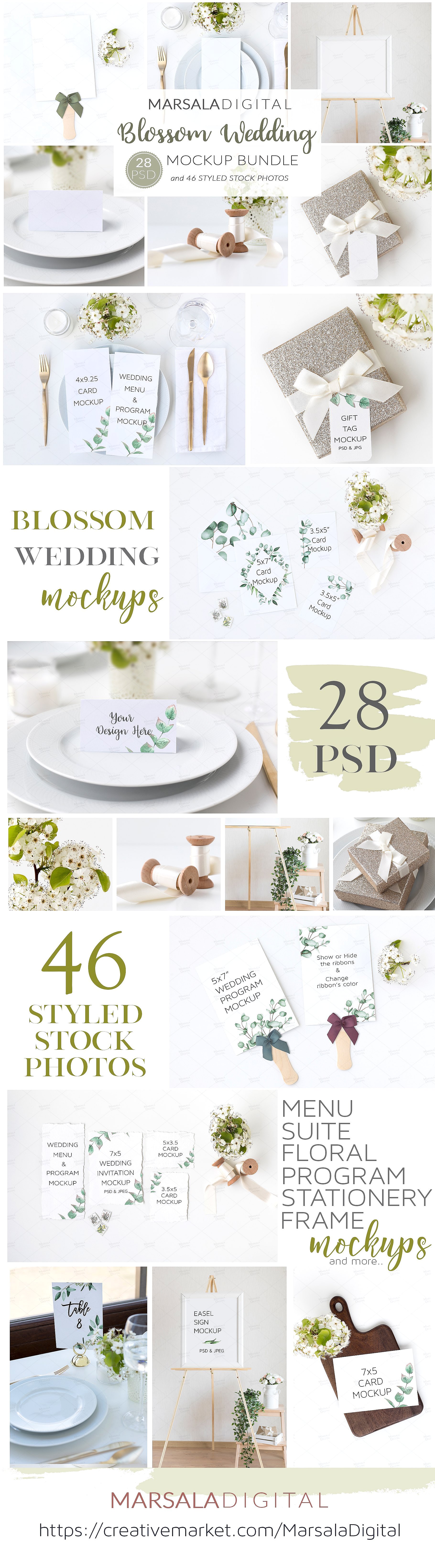 Download Wedding Mockup Bundle 400 By Mockup5 On Dribbble PSD Mockup Templates