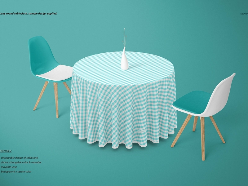 Round Tablecloth Mockup Set by Mockup5 on Dribbble