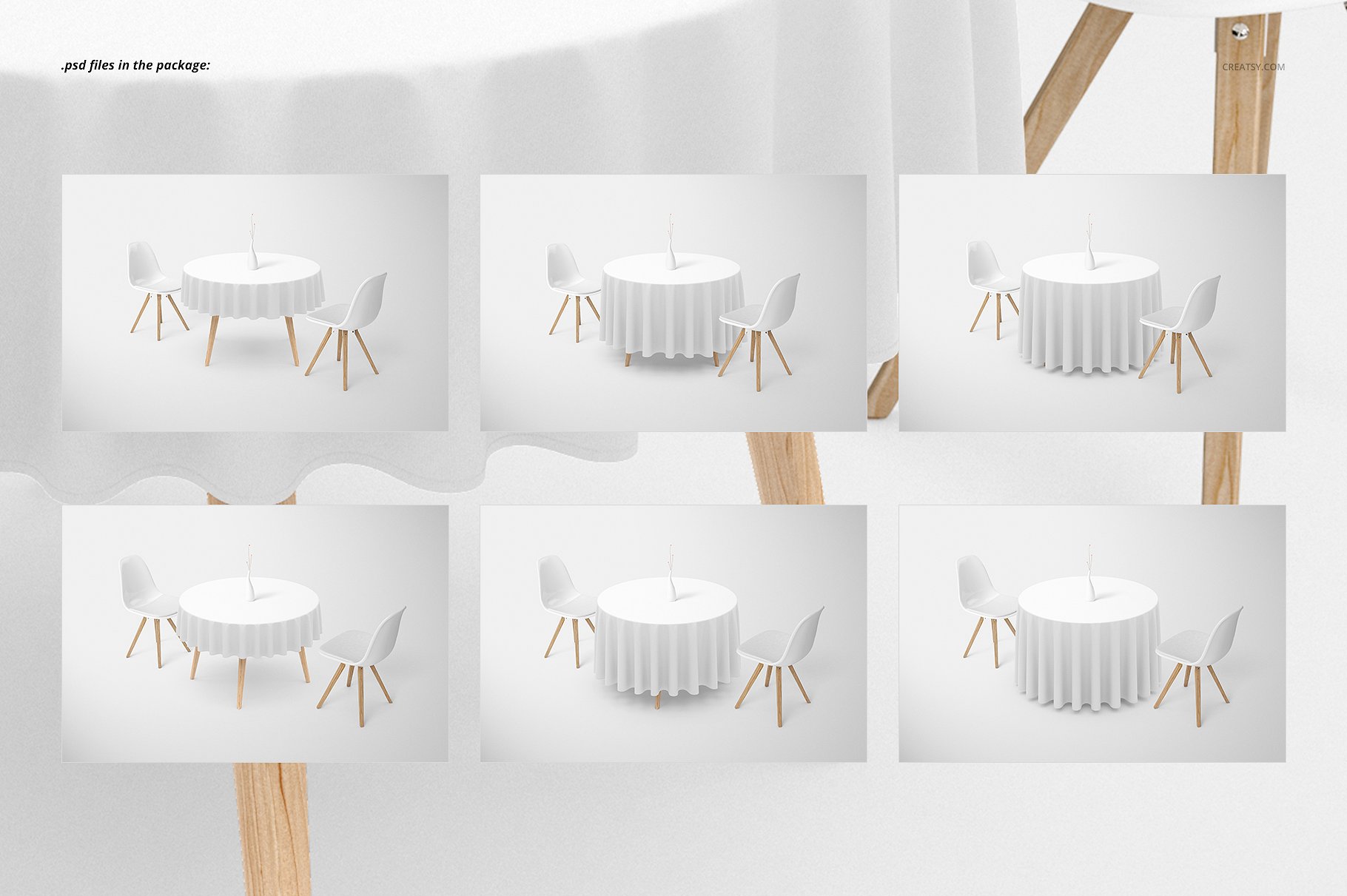 Download Round Tablecloth Mockup Set by Mockup5 on Dribbble