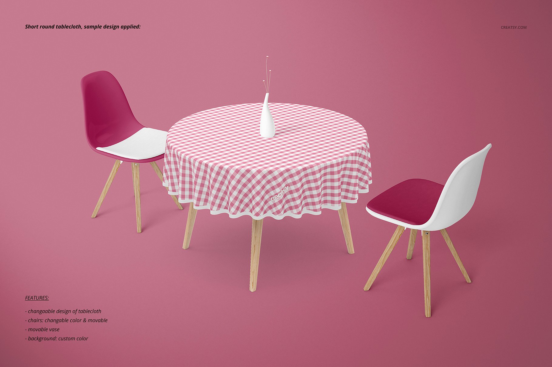 Download Round Tablecloth Mockup Set by Mockup5 on Dribbble
