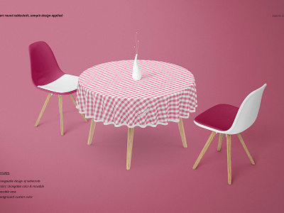 Download Round Tablecloth Mockup Set By Mockup5 On Dribbble