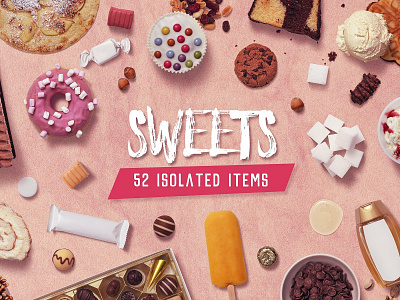 Sweets - Isolated Food Items branding desert design food food items generator mock up mockup mockup set mockups psd scene creator sweets sweets isolated items sweets item sweets items sweets mockup sweets scene sweets scene creator template