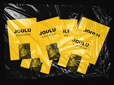 JOULU - Plastic Wrinkle Mockup brush card clean display foil gold metal mockup plastic plastic bag plastic mockup plastic wrinkle plastic wrinkle mockup print printing stationery texture wrap wrinkle wrinkle mockup