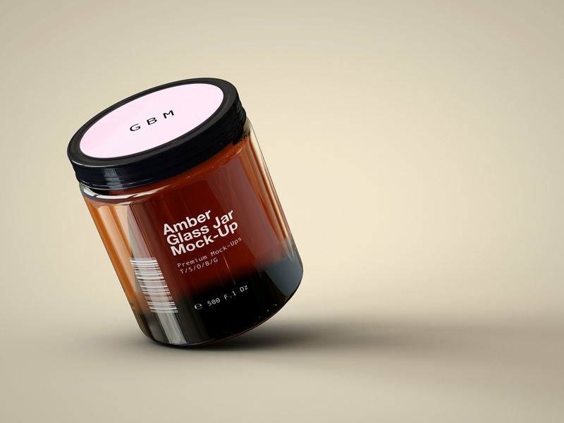 Amber Glass Jar Mock-Up by Mockup5 on Dribbble