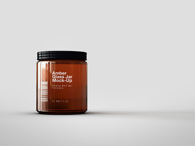 Download Amber Glass Jar Mock Up By Mockup5 On Dribbble