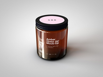 Download Amber Glass Jar Mock Up By Mockup5 On Dribbble