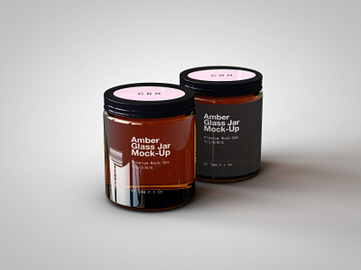 Download Amber Glass Jar Mock Up By Mockup5 On Dribbble