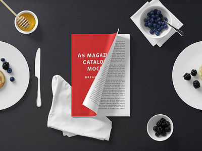 A5 Magazine Mockup - Breakfast Set a5 magazine mockup branding breakfast set brochure brochure design catalog catalogue cover design dessert kitchen magazine magazine mockup magazine template mock up mockup mockup set mockups product mockup template