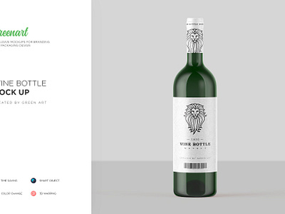 Download Clear Glass Wine Bottle Mockup By Mockup5 On Dribbble