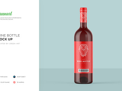 Download Clear Glass Wine Bottle Mockup By Mockup5 On Dribbble