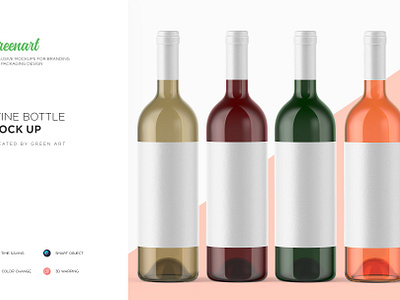 Download Clear Glass Wine Bottle Mockup By Mockup5 On Dribbble