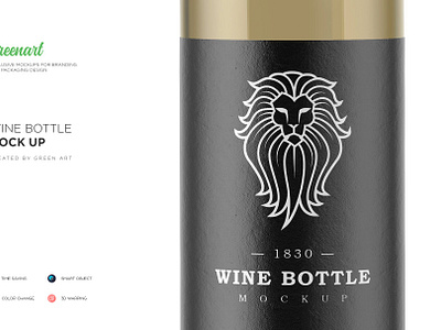 Download Clear Glass Wine Bottle Mockup By Mockup5 On Dribbble