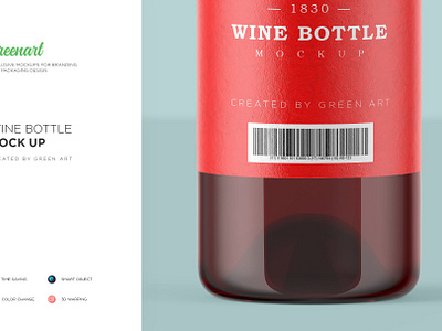 Download Clear Glass Wine Bottle Mockup By Mockup5 On Dribbble