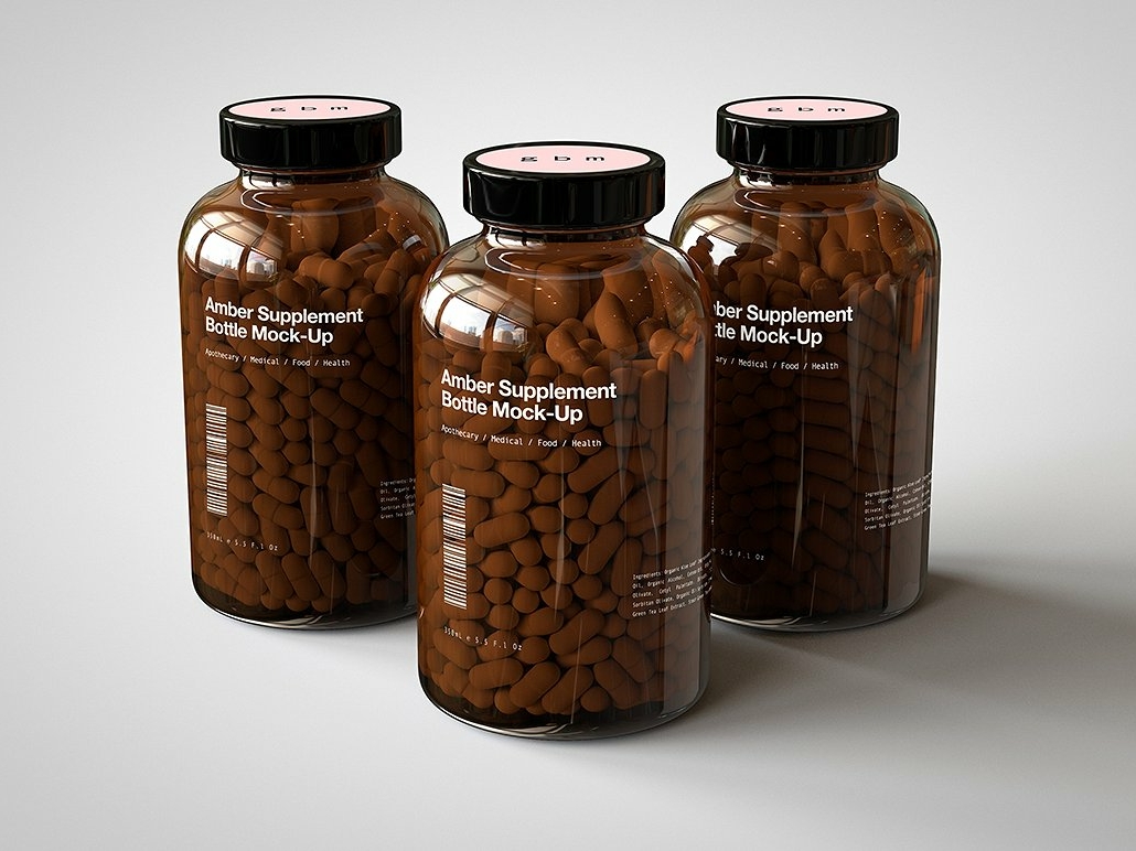 Download Pill Bottle | Vitamin Bottle Mock-Up by Mockup5 on Dribbble