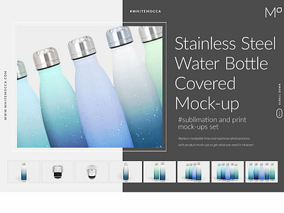 Download Stainless Steel Water Bottle Mockup By Mockup5 On Dribbble