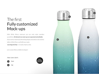 Download Stainless Steel Water Bottle Mockup By Mockup5 On Dribbble