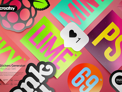 Download Sticker Generator Mockup Set By Mockup5 On Dribbble