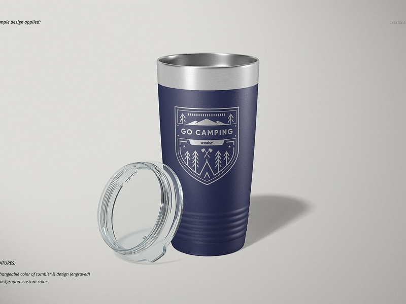 Download 20oz Stainless Steel Tumbler Mockup by Mockup5 on Dribbble