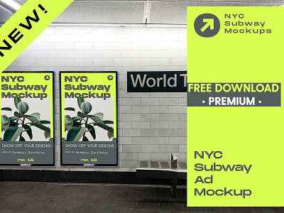 Free Premium Download - NYC Subway Ad Mockup ad mockup advertising advertising mockup billboard branding design graphic design mock up mockup mockups nyc poster poster advertising poster art poster mockup print design psd subway ad mockup subway mockup template