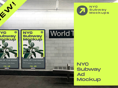 Download Free Premium Download - NYC Subway Ad Mockup by Mockup5 on Dribbble