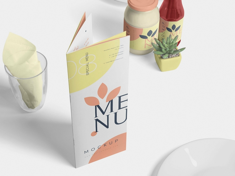 Download Food Menu Book Mockups by Mockup5 on Dribbble