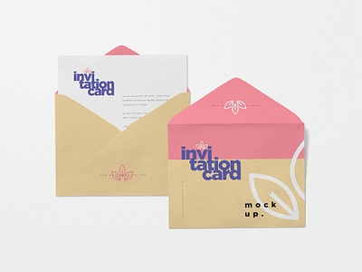 Download Invitation Envelope Card Mockups By Mockup5 On Dribbble